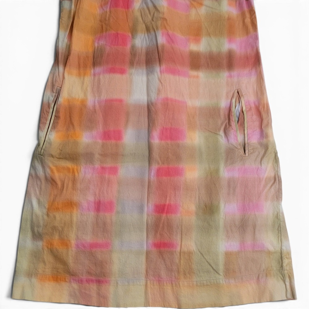 Piazza Sempione Cotton Stretch Sleeveless Shift Dress Watercolor US 4 w/ Pockets - Picture 3 of 9